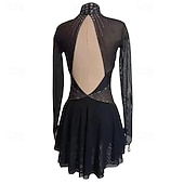 preiswerte Turnierkleid-Latein-Tanz Kleid Strass Niete Perlenstickerei Damen Mädchen Leistung Ausbildung Langarm Normal Polyester-Taft