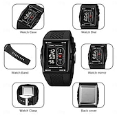 abordables Relojes digitales-Reloj Digital SKMEI para Hombre Reloj Casual de Moda Reloj Luminiscente con Cronómetro Reloj Alarma Pantalla de Fecha y Semana Reloj TPU