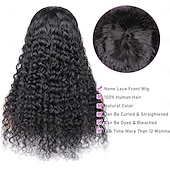economico Parrucche di capelli veri senza cuffia-Cappelli veri Parrucca Corto Lungo Medio Ondulato Poco ondulata Frangetta dritta Con frangia Nero Colore Naturale Natura nera Migliore qualità Molto spesso Attaccatura dei capelli naturale A macchina