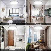 cheap Ceiling Lights &amp; Fans-Light ControlRadar Motion Sensor Light 12W 18W 6000K Wired Ceiling Light Fixture Motion Detector LED Ceiling Light Embedded Sensor Light for Corridor Staircase Food Cabinet Laundry AC220V