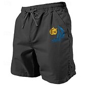 cheap Holiday-Coconut Tree Men&#039;s Cotton Linen Shorts Summer Hawaiian Shorts Beach Shorts Print Drawstring Elastic Waist Breathable Soft 20% Linen Shorts Casual Daily Holiday Streetwear