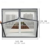 お買い得  窓とドアの画面-メッシュスクリーン蚊ネットウィンドウ用、夏の防虫カーテン、取り外し可能な家庭用スクリーンドア、目に見えないカスタムジッパー蚊ネット調整可能なスクリーンウィンドウ
