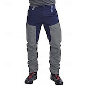 abordables Pantalones cargo-Hombre Pantalones cargo Pantalones de combate Pantalones para senderismo Botones Multi bolsillo Puño elástico Bloque de color Comodidad Secado rápido Casual Diario Festivos Deportes Moda Morado