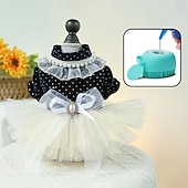 cheap Dresses-Dog Cat Dress Cute Casual Winter Breathable Soft Washable Comfortable Outdoor Casual Daily Dog Clothing for Bichon Frise Pomeranian Baby Pet Papillon Small