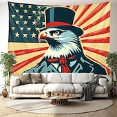 cheap 4th of July-4th of July Independence Day Hanging Tapestry Wall Art Large Tapestry Mural Decor Photograph Backdrop Blanket Curtain Home Bedroom Living Room Decoration Great Eagle