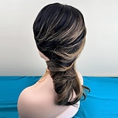 economico Parrucche di capelli veri senza cuffia-parrucche corte con taglio pixie per donne nere, parrucca interamente realizzata a macchina con frangia a coda di rondine, capelli umani veri evidenziati diritta