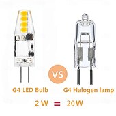 זול נורות דו-פיניות לד-10 יחידות g4 נורת led 2w ללא הבהוב ac/dc 12v 2835smd מנורת סיליקון בהירה 8led לבן חם 360 מעלות זווית נורת led עבור נברשת תליון