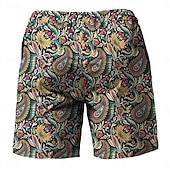 preiswerte 3D-Sweatshorts für Herren-Herren Paisley-Muster Farbverlauf Sweatshorts Kurze Hose Strandshorts Kurze Hosen Frottee-Shorts Mittlere Taillenlinie Brautkleider schlicht Athleisure Täglich Festtage Strassenmode Kordelzug