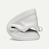 levne Pánské tenisky-pánské bílé kožené slip-on tenisky – minimalistický design s pohodlnou podrážkou pro běžné nošení