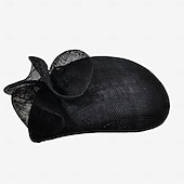 olcso Partikalapok-Kalap Sinamay Bowler / Cloche kalap Csészealj kalap Pillbox Kalap Estély koktél Esküvő Brit Val vel Tiszta Szín Csipke oldal Sisak Fejfedők