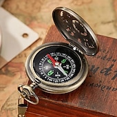 economico Accessori da campeggio-Orologio da tasca con bussola in stile vintage, attrezzatura essenziale per l&#039;alpinismo all&#039;aperto e le avventure di esplorazione