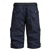 abordables Clásico-Hombre Pantalones cortos tácticos Pantalón Corto Cargo Pantalón corto Shorts para senderismo Botones Multi bolsillo Plano Listo para vestir Corto Diario Exterior Ropa de calle Moda Clásico Azul