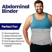 abordables Attelles et orthèses-Ceinture abdominale post-chirurgie pour abdominoplastie – Bande abdominale post-partum après section C, récupération du ventre, compression de l&#039;estomac, ceinture herniaire pour hommes et femmes après