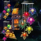 economico Luci paesaggistiche-campanello a vento solare, luci da giardino impermeabili che cambiano colore, decorazioni per le feste, campanelli a vento commemorativi, acchiappa-vento, decorazioni sospese per casa, giardino, patio, cortile, portico, 1 pz.