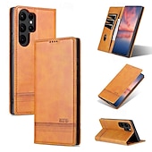 Недорогие Чехлы для Samsung-телефон Кейс для Назначение SSamsung Galaxy S24 S23 S22 S21 S20 Ultra Plus FE А55 А35 А25 А15 5Г A54 A34 A14 S25 Ультра Кошелек для карт Магнитный Полная защита тела Откидная подножка Ретро