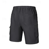 baratos Clássico-Homens Shorts táticos Bermuda Cargo Calção Com Cordão Cintura elástica Bolso multi Tecido Vestível Curto Ao ar livre Diário Para Noite Moda Clássico Preto Verde Tropa