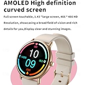 cheap Smartwatch-696 Y86 Smart Watch 1.43 inch Smartwatch Fitness Running Watch Bluetooth ECG+PPG Pedometer Call Reminder Compatible with Android iOS Women Men Hands-Free Calls Message Reminder IP 67 42mm Watch Case