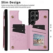 economico Cover Samsung-telefono Custodia Per Samsung Galaxy S24 S23 S22 S21 Ultra Plus S21 FE S25 Ultra Per retro Supporto a molla Slot per schede Resistente agli urti Fiore Floreale TPU PC