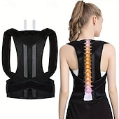 abordables Attelles et orthèses-1pc correcteur de posture unisexe-dos amélioré &amp; support d&#039;épaule - ajustement confortable et réglable pour un usage quotidien - soulagement des maux de dos &amp; améliore la posture