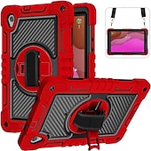 cheap Lenovo Cases-Tablet Case Cover For Lenovo M10 HD 2nd Gen 10.1&quot; TB-X306 Portable Handle 360° Rotation Armor PC Silicone