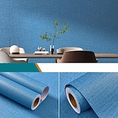 cheap Solid Color Wallpaper-Modern Vinyl Waterproof Removable Smooth Wallpaper Sticker Self-Adhesive Contact Paper for Furniture Stickers Kitchen Living Room 300x60cm