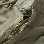 cheap Classic-Men&#039;s Tactical Shorts Cargo Shorts Shorts Buttons Drawstring Elastic Waist Plain Wearable Short Outdoor Daily Going out Fashion Classic Black Army Green