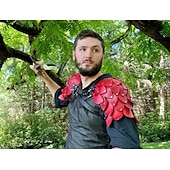 billiga Medeltida-Retro / vintage Medeltida kostymer Renässans Vapen och Rustning Linne Axelrustning Krigare Viking Valhall Herr Maskerad LARP Vuxna Axelrustning Alla årstider