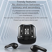tanie Słuchawki bezprzewodowe True TWS-2 pary 4 paczki bezprzewodowych słuchawek Bluetooth 5.3 dousznych 68ms niskie opóźnienie 13mm przetwornik HIFI słuchawki 4 mikrofony ENC HD połączenia półdouszne