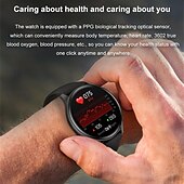Недорогие Смарт-часы-новый мониторинг температуры тела, Bluetooth-вызов для мужчин и женщин, умные часы, кровяное давление, кислород в крови, мониторинг сердечного ритма, 1,43-дюймовый амолед-экран, мониторинг сахара в