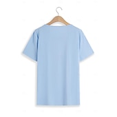 economico Camicie-Camicia da donna 100% Cotone Camicia Blusa Stampa a bottoni Weekend Streetwear Di base Casual Simile lino Manica corta Collo tondo Bianco Estate Primavera