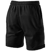 economico Scalda-muscoli-Per uomo Pantaloncini da sudore Pantaloncini Bermuda A cordoncino Vita elastica Liscio Comfort Sport Lunghezza del ginocchio Esterno Giornaliero Di tendenza Streetwear Nero Verde Media elasticità