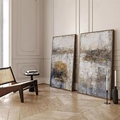 preiswerte Abstrakte Gemälde-handgemaltes beige-braunes abstraktes Ölgemälde handgemachte Wandkunst braune Leinwandgemälde moderne Wandkunst böhmische abstrakte Malerei neutral strukturiertes Ölgemälde Wandkunst Bild