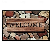 cheap Doormats-Outdoor Flocked Door Mat Cobblestone Entry Mat Floor Mat Non-Slip Area Rug Oil Proof Rug Indoor Outdoor Mat Bedroom Decor Bathroom Mat