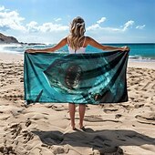 Недорогие наборы пляжных полотенец-пляжное полотенце летние пляжные одеяла из 100% микроволокна дышащие удобные одеяла