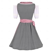 levne Dirndl-Karneval Pivo Oktoberfest Kostým Šaty Dámské šaty Služka Bavorský Louky Dámské Párty Pivní festival Tradiční Styl Tkanina