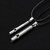 cheap Camping Accessories-Vintage Titanium-Coated Stainless Steel Whistle Handcrafted Zinc Alloy Referee Survival Whistle Keychain Pendant - Essential Outdoor Gear