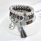 cheap Bracelets &amp; Bangles-Women&#039;s Bead Bracelet Fancy Fashion Animal Luxury Alloy Bracelet Jewelry Black / White / Red For Party Evening Gift Birthday