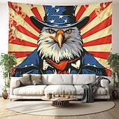 cheap 4th of July-4th of July Independence Day Hanging Tapestry Wall Art Large Tapestry Mural Decor Photograph Backdrop Blanket Curtain Home Bedroom Living Room Decoration Great Eagle