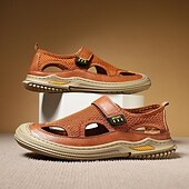 levne venkovní sandály-pánské sandály - umělá kůže - síťovina, trendy a pohodlné pro každodenní nošení a letní procházky