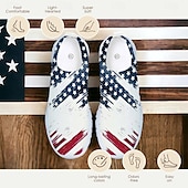 economico Scarpe a stampa grafica-Per uomo Scarpe da ginnastica Mocassini e Slip-Ons Scarpe casual da uomo Stampa scarpe Scarpe Flyknit Per sport Informale Esterno Giornaliero Giornata dell&#039;indipendenza A maglia Retato Traspirante