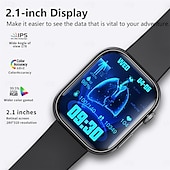 tanie Smartwatche-F100 inteligentny zegarek połączenie bluetooth 2.1 calowy duży ekran ekg hrv 24-godzinny monitor zdrowia tętna sos mężczyźni kobiety smartwatch