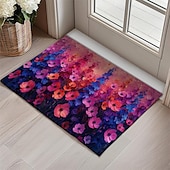 cheap Doormats-Wedding Oil Painting Flowers Doormat Non-Slip Oil Proof Rug Indoor Outdoor Mat Bedroom Decor Bathroom Mat Entrance Rug Door Mat