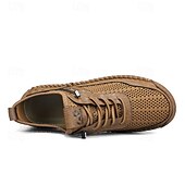 baratos Ténis para Homem-Tênis casuais masculinos feitos à mão – calçados confortáveis e estilosos com cadarço para uso diário e caminhadas