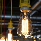 cheap Incandescent Bulbs-3pcs/6pcs 40W Incandescent Vintage Edison Light Bulb E27 Dimmable Retro Lamp ST58 Decorative for Home Living Room, Bedroom and Dining Room