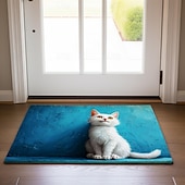 cheap Doormats-Cat Yellow Doormat Non-Slip Oil Proof Rug Indoor Outdoor Mat Bedroom Decor Bathroom Mat Entrance Rug Door Mat