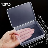 economico Organizzazione spazi-Scatola di imballaggio in plastica trasparente da 12 pezzi per strumenti hardware, display di campioni, imballaggio di parti e conservazione di carte - moderna scatola di immagazzinaggio trasparente