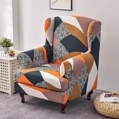 preiswerte Sesselabdeckung &amp; Armless Chair Cover-weicher, elastischer Tigerbankbezug, Freizeithockerbezug, karierter Rundum-Sofastuhlbezug
