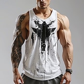 ieftine Tricouri sport și de sală-Bărbați Abstract Bluză Vest Top Sub Cămașă Fără manșon Tricou Tipărire 3D Stil Nautic Cămașă Modă Designer Ieșire Sală de Fitness Alb Roz Îmbujorat Albastru piscină Vară Primăvară Îmbrăcăminte S M L