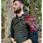 billiga Medeltida-Retro / vintage Medeltida kostymer Renässans Vapen och Rustning Linne Axelrustning Krigare Viking Valhall Herr Maskerad LARP Vuxna Axelrustning Alla årstider