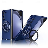 billiga Skal och fodral till Samsung-telefon fodral Till Samsung Galaxy Z Vik 6 Z Fold 5 Z Fold 4 Z Fold 3 Fällock Ringhållare Magnet Stöd för trådlös laddning Rustning PC